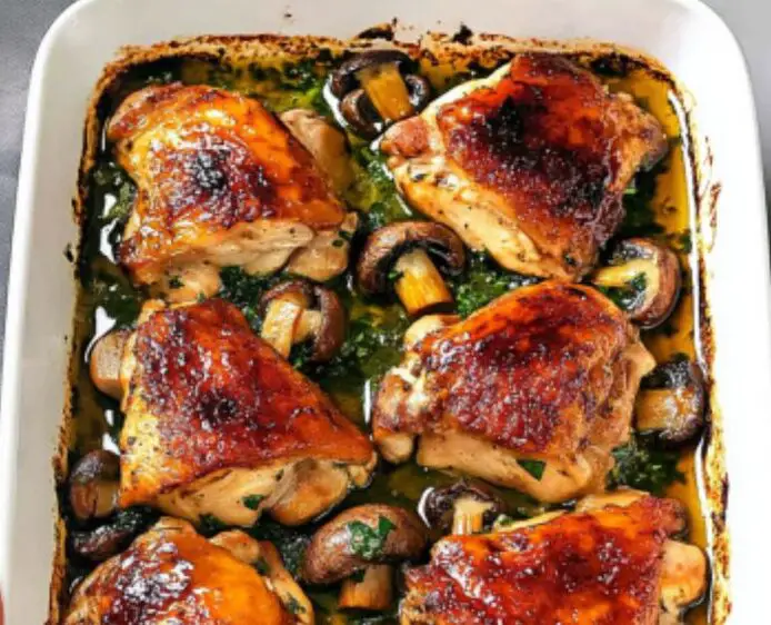 Garlic Herb Baked Chicken Thighs