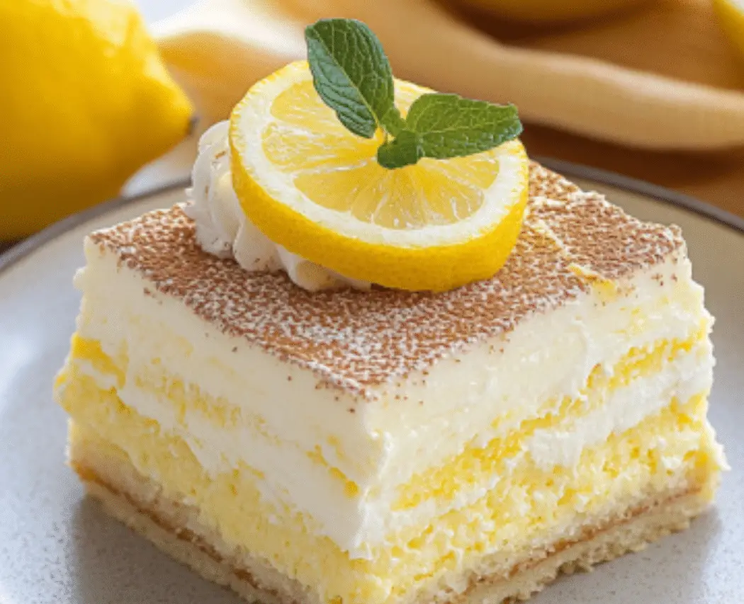 Lemon Tiramisu Bars