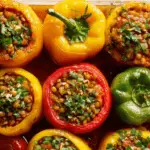 Stuffed Bell Peppers with Spiced Lentils
