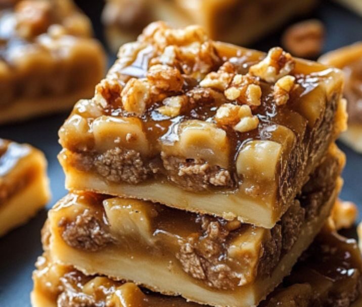 Caramel Nut Shortbread Bars