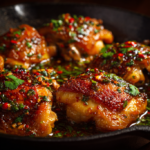 Sticky Glazed Roasted Chicken Thighs 3 Sticky Glazed Roasted Chicken Thighs