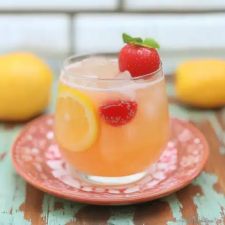 Sparkling Strawberry Lemonade Cocktail