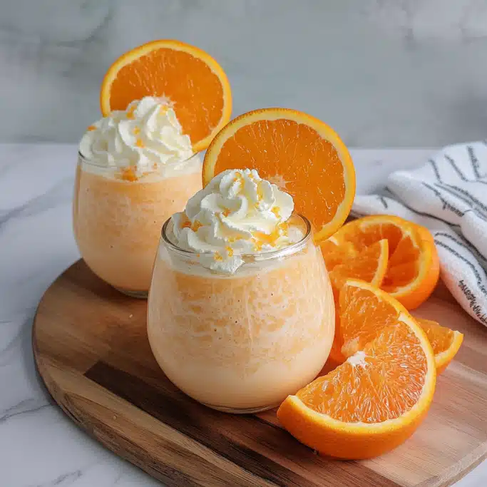 Creamy Orange Julius with Whipped Topping