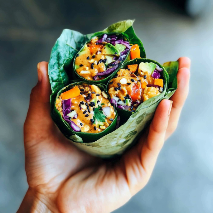 Rainbow Veggie Collard Wraps