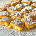 Lemon Cream Bars with Powdered Sugar 3 Lemon Cream Bars with Powdered Sugar