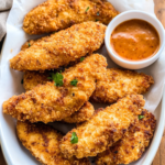 Crispy Air Fryer Chicken Tenders with Honey Mustard Dip 3 Crispy Air Fryer Chicken Tenders with Honey Mustard Dip