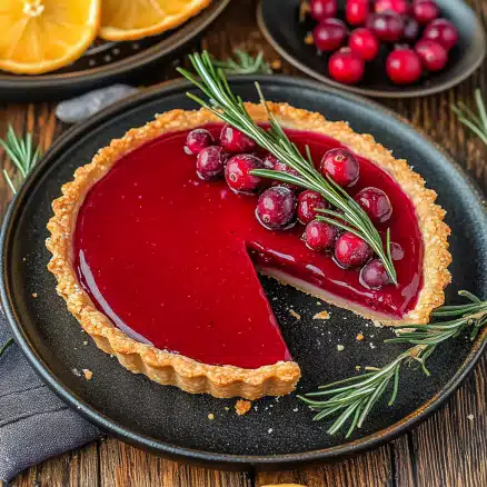 Cranberry Curd Tart