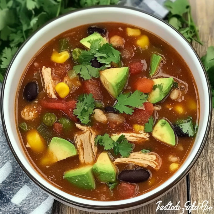 Slow Cooker Chicken Tortilla Soup