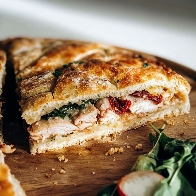 Stuffed Focaccia Sandwich with Chicken