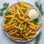 Crispy Garlic Herb French Fries with Aioli 3 Crispy Garlic Herb French Fries with Aioli