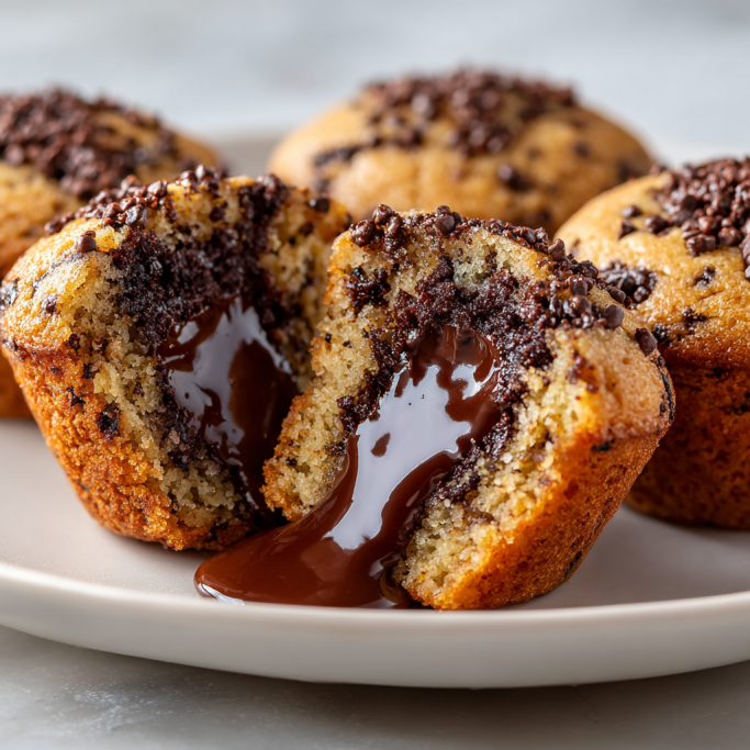 Molten Chocolate Chip Muffins