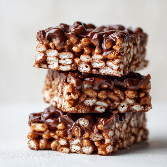No‑Bake Chocolate Puffed Rice Bars