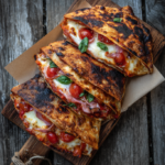 Crispy Folded Pizza Sandwich (Pizza Quesadilla Style) 3 Crispy Folded Pizza Sandwich (Pizza Quesadilla Style)