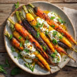 Roasted Rainbow Carrots with Whipped Ricotta and Herbs 3 Roasted Rainbow Carrots with Whipped Ricotta and Herbs