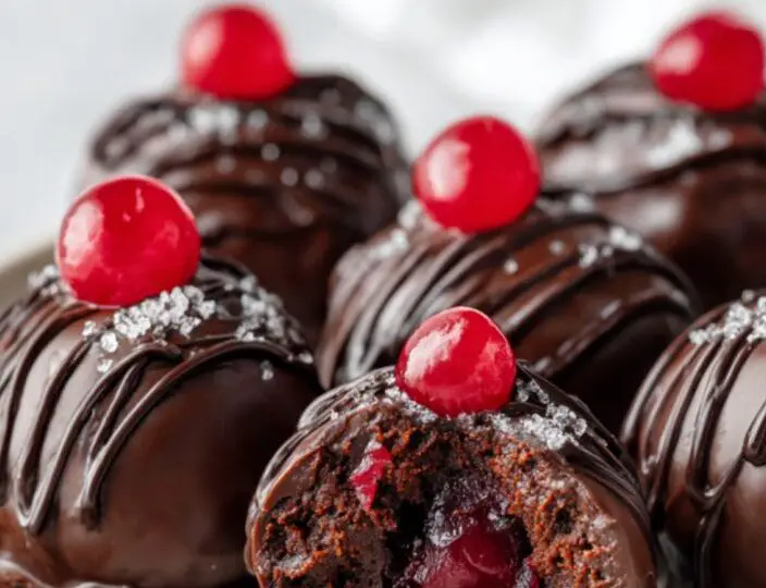 Chocolate Cherry Cordial Truffles