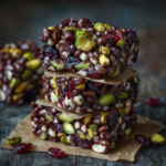 Dark Chocolate Pistachio Cranberry Bars 3 Dark Chocolate Pistachio Cranberry Bars
