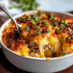 Loaded Cheesy Potato Casserole with Bacon and Green Onions 3 Loaded Cheesy Potato Casserole with Bacon and Green Onions