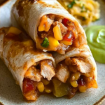 Cheesy Chicken and Veggie Burritos