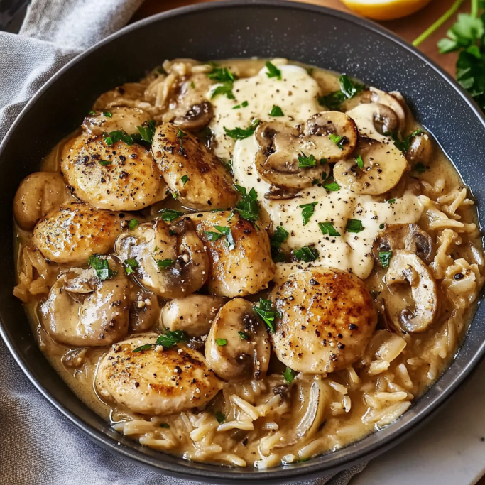 Creamy Parmesan Chicken with Mushrooms