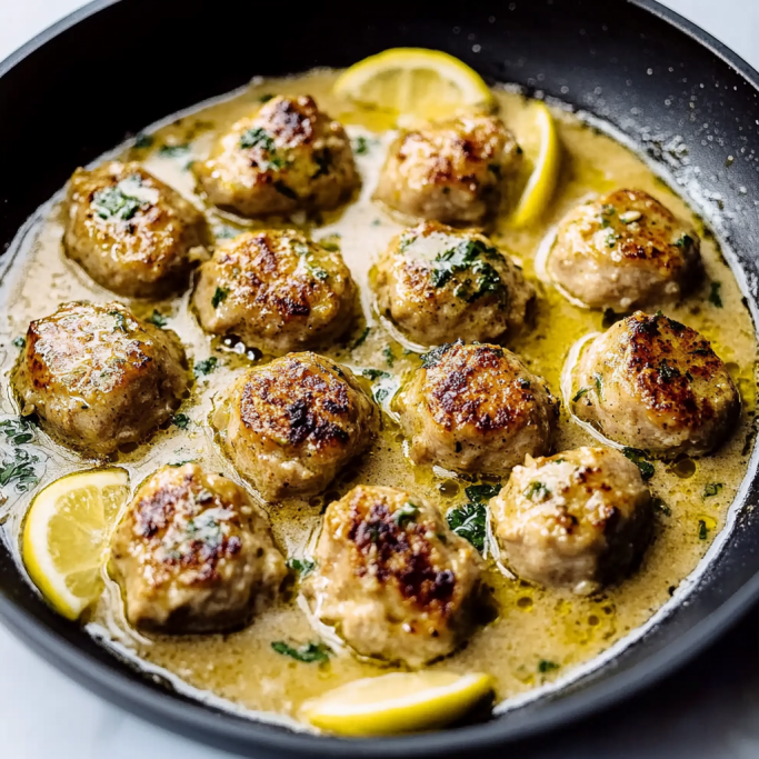Creamy Lemon Chicken Meatballs