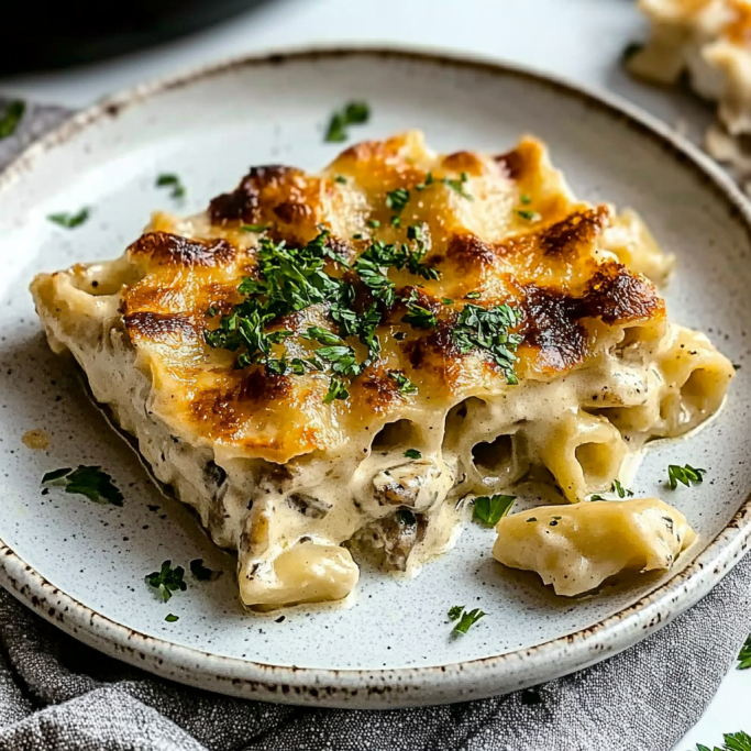 Creamy Mushroom Pasta Bake