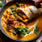 Chicken Enchiladas in Creamy Chipotle Sauce