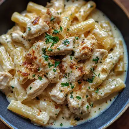 Creamy Chicken Alfredo Pasta Bake