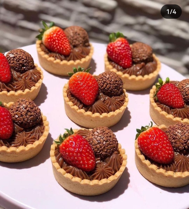 Chocolate Strawberry Tartlets