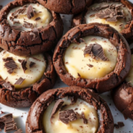Chocolate Cream-Filled Thumbprint Cookies