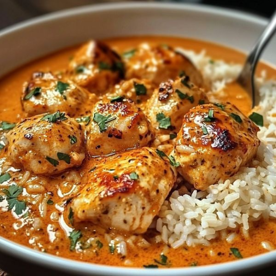 Creamy Chicken Curry with Rice