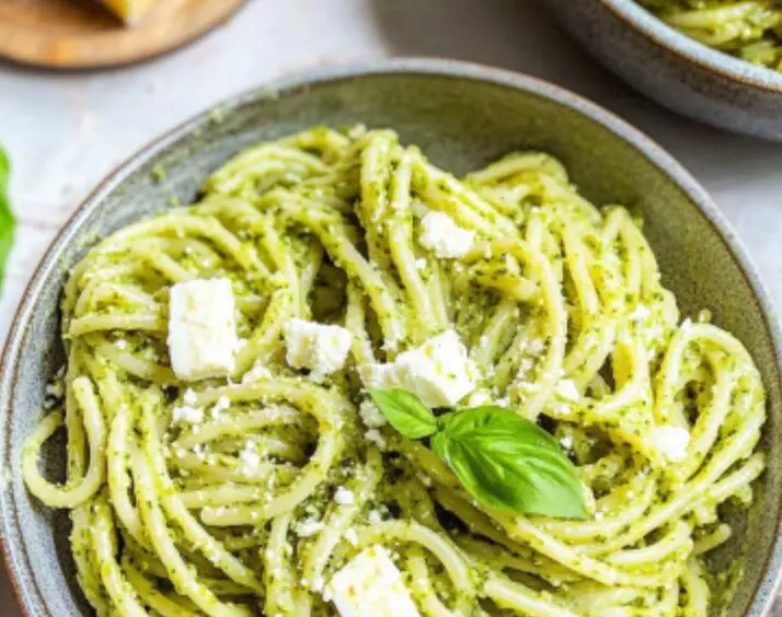 Shrimp Pesto Rigatoni Bake