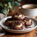 Double Chocolate Thumbprint Cookies with Cream Filling