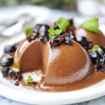 Silky Chocolate Panna Cotta with Candied Toppings