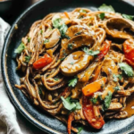 Creamy Mushroom and Bell Pepper Spaghetti in Herb Sauce 3 Creamy Mushroom and Bell Pepper Spaghetti in Herb Sauce