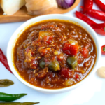 Spicy Tomato Pepper Sauce with Garlic and Onion 3 Spicy Tomato Pepper Sauce with Garlic and Onion