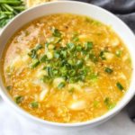 Golden Egg Drop Soup with Scallions 3 Golden Egg Drop Soup with Scallions