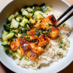 Spicy Grilled Chicken Rice Bowl with Cucumber Salsa 3 Spicy Grilled Chicken Rice Bowl with Cucumber Salsa