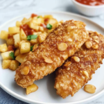 Crispy Corn & Herb Pancake Slices 3 Crispy Corn & Herb Pancake Slices