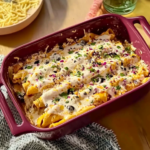 Baked Pasta Casserole with Tomato Sauce and Cheese