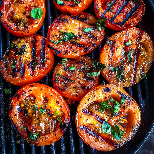 Charred Grilled Tomatoes with Fresh Herbs