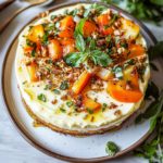 Moist Apricot Carrot Cake with Cream Cheese Frosting and Fresh Herb Garnish 3 Moist Apricot Carrot Cake with Cream Cheese Frosting and Fresh Herb Garnish