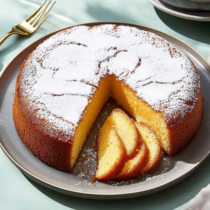 Classic Sponge Cake with Powdered Sugar