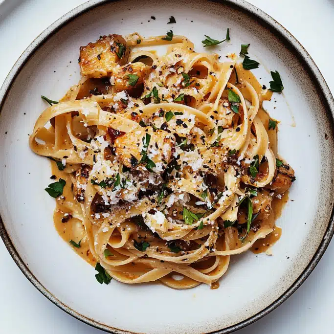 Creamy Chicken Fettuccine Pasta