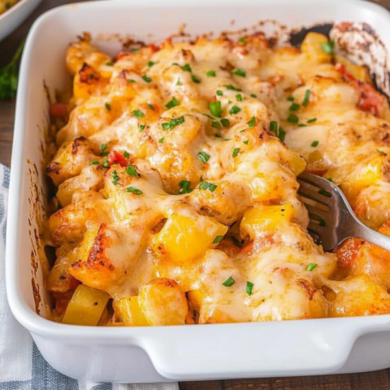 Cheesy Chicken Tater Tot Casserole