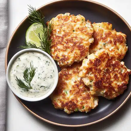 Salmon Cakes with Dill Sauce