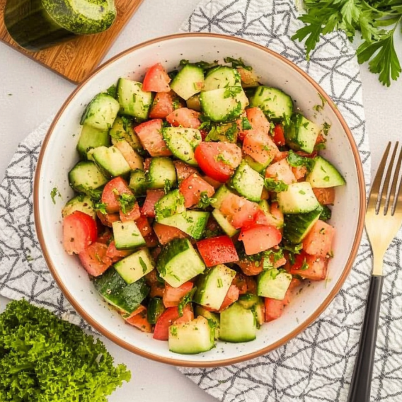 Cucumber and Tomato Herb Salad