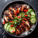 Spicy Glazed Chicken Rice Bowl 3 Spicy Glazed Chicken Rice Bowl