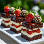 Chocolate Strawberry Cream Cake Bars 3 Chocolate Strawberry Cream Cake Bars