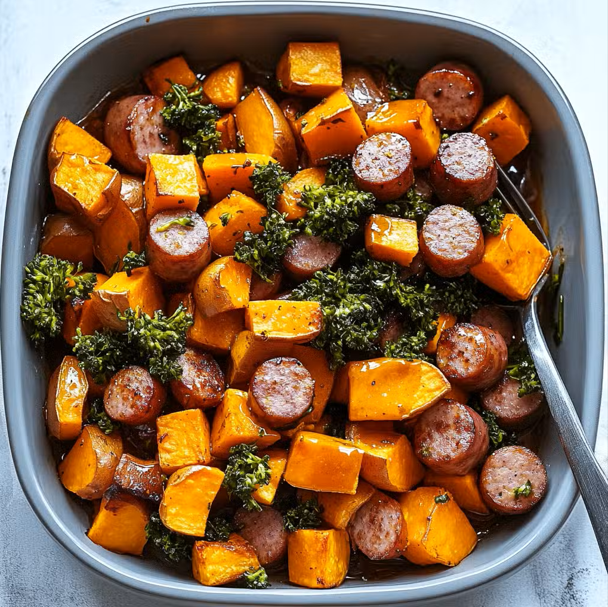 Roasted Sausage and Sweet Potato Skillet 2 Roasted Sausage and Sweet Potato Skillet