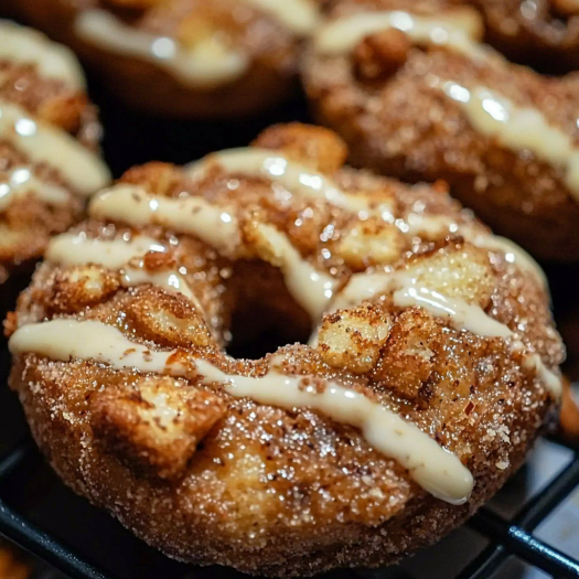 Cinnamon Sugar Donuts with Vanilla Glaze